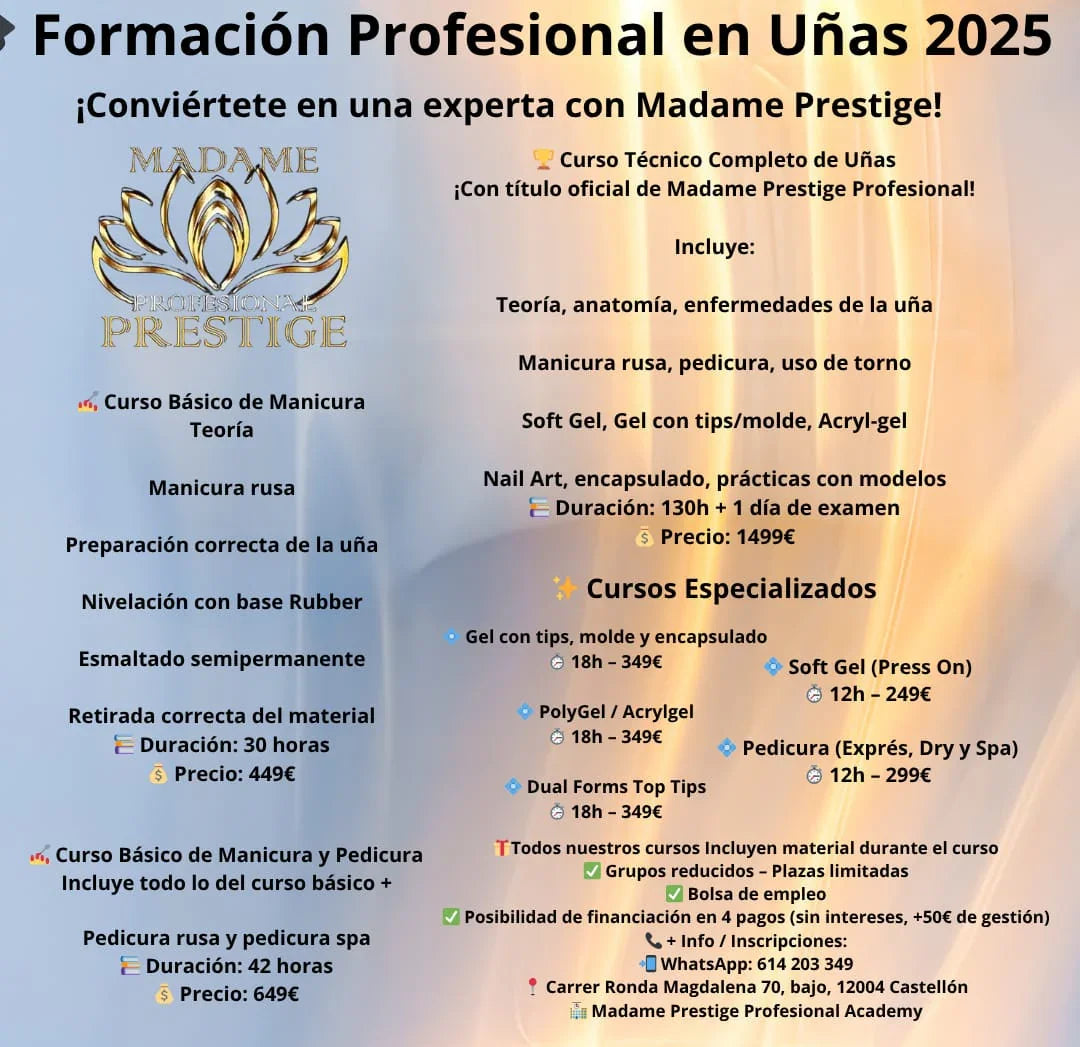Formación técnico Manicurista 130h + Examen