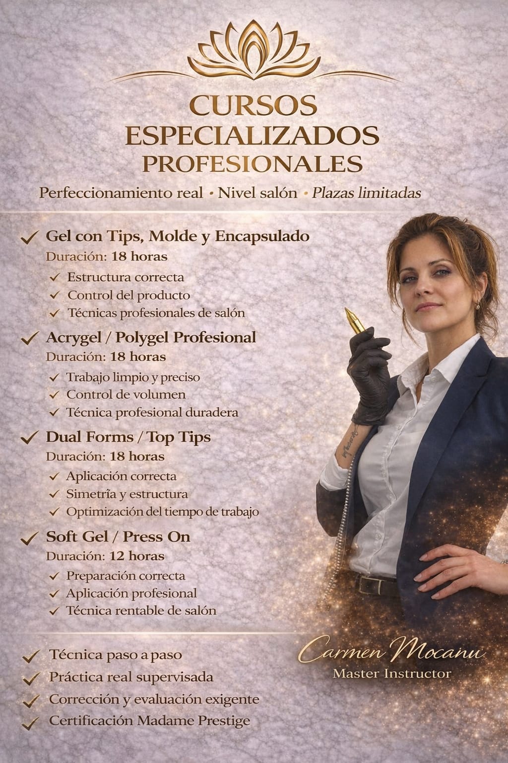 Cursos Especializados Profesionales – Perfeccionamiento Técnico Nivel Salón