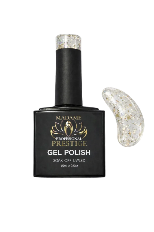 KE103 - Transparente brillo dorado - Gel Color Semipermanente 15ml